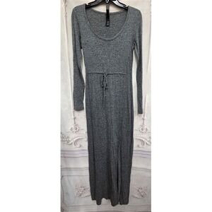 NWOT Bobi S Modal Jersey Long Sleeve Maxi Dress Gray 126369